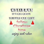 後を追クリスマスの窓の貼り ウィンドウサイン (シート3)