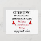 後を追クリスマス シーズンポストカード (正面/裏面)