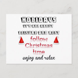 後を追クリスマス シーズンポストカード