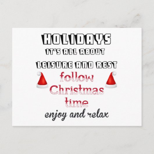 後を追クリスマス シーズンポストカード (正面)