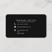 後を追スキャンしてUs QRコード白黒 名刺 (裏面)