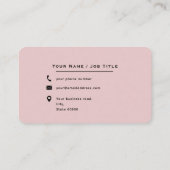 後を追スキャンしてUs QRコード赤面ピンク 名刺 (裏面)