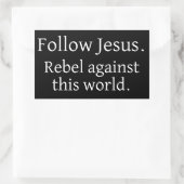 後を追ステッカー 長方形シール (バッグ)