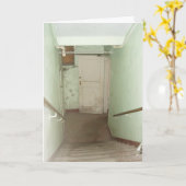 「後を追トレイル」ハロー円カード カード (黄色い花)