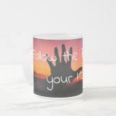 後を追ハートのビート フロストグラスマグカップ (正面左)