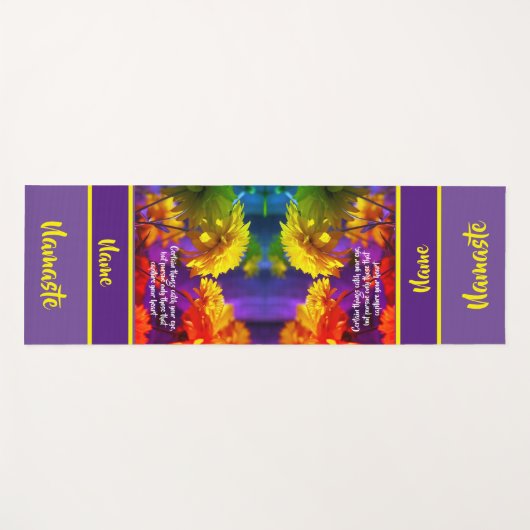 後を追ハートの花感動的 ヨガマット (正面(横))