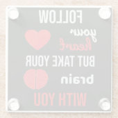 後を追ハートを持ち出せ ガラスコースター (裏面)