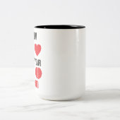 後を追ハートを持ち出せ ツートーンマグカップ (中央)