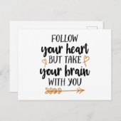 後を追ハートを持ち出せ ポストカード (正面/裏面)