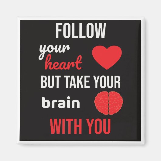 後を追ハートを持ち出せ マグネット (正面)