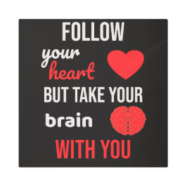 後を追ハートを持ち出せ メタルプリント