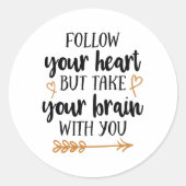 後を追ハートを持ち出せ ラウンドシール (正面)