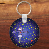 後を追ハートキーチェーン キーホルダー (正面)