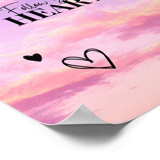 後を追ハートスカイポスター ポスター (角)