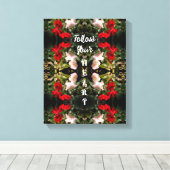 後を追ハートバラ抽象芸術感動的 キャンバスプリント (インサイチュ (ウッドフロア))