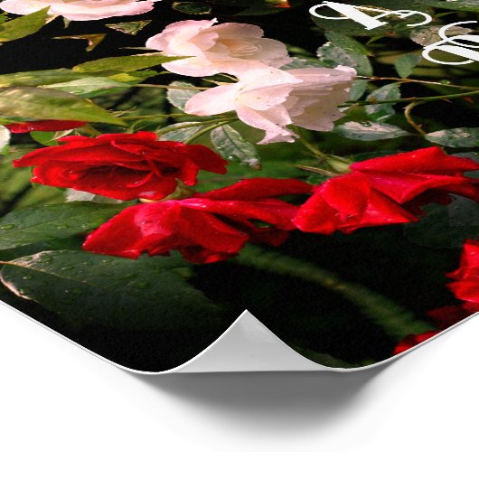 後を追ハートバラ抽象芸術感動的 ポスター (角)