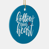 後を追ハートバレンタイン引用文 |オーナメント セラミックオーナメント (右)