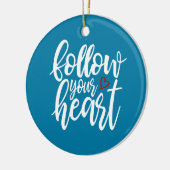 後を追ハートバレンタイン引用文 |オーナメント セラミックオーナメント (左)