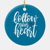 後を追ハートバレンタイン引用文 |オーナメント セラミックオーナメント (裏面)