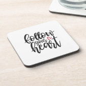 後を追ハートバレンタイン引用文 |コースター コースター (左側)