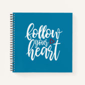 後を追ハートバレンタイン引用文 | ノートブック (正面)