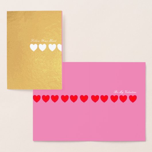 後を追ハートフォイル 箔カード (ディスプレー)