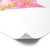 後を追ハートポスター(金ゴールド付き白色) ポスター (角)