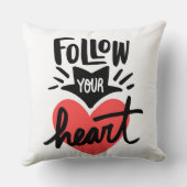 後を追ハート装飾用クッション クッション (裏面)