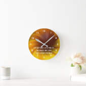 後を追ハート黄色の渦感動的  ラウンド壁時計 (ホーム)