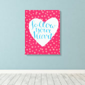 後を追ハート3 キャンバスプリント (インサイチュ (ウッドフロア))