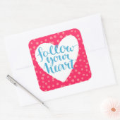 後を追ハート3 スクエアシール (封筒)