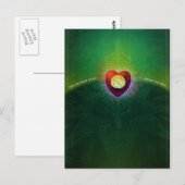 後を追ハート（はがき） ポストカード (正面/裏面)