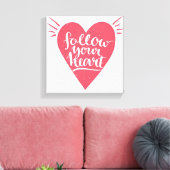 後を追ハート キャンバスプリント (インサイチュ (リビング))