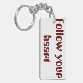 後を追ハート キーホルダー (正面左)