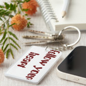 後を追ハート キーホルダー (正面右)