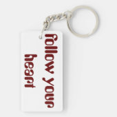 後を追ハート キーホルダー (裏面)