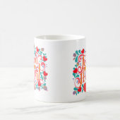 後を追ハート コーヒーマグカップ (中央)