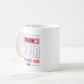 後を追ハート コーヒーマグカップ (正面左)