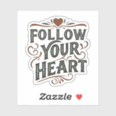 後を追ハート シール (シート)