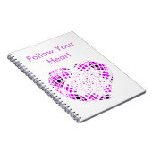 後を追ハート、ノートブック紫ホワイト ノートブック (右側)