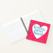 後を追ハート ノートブック (内部)