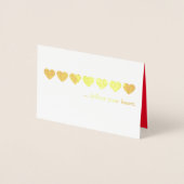 後を追ハート...バレンタイン 箔カード (正面)