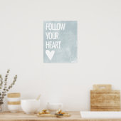 後を追ハート ポスター (キッチン)