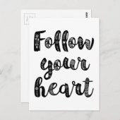 後を追ハート ポストカード (正面/裏面)