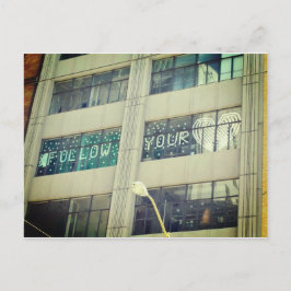 後を追ハート ポストカード