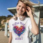 後を追ハート Tシャツ