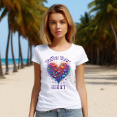 後を追ハート Tシャツ