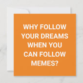 後を追ミームではなく夢 – はがきおもしろい (正面)