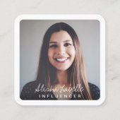 後を追モダンMe, ミニマル & Data Water Color スクエア名刺 (裏面)