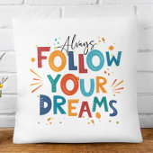 後を追夢のおもしろいカラフルタイポグラフィ2 クッション